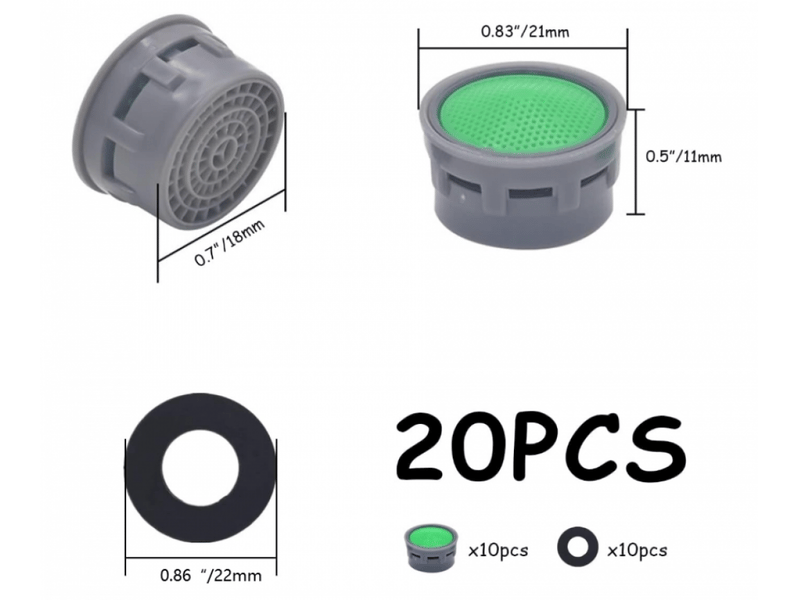  Lot de 10 aérateurs de robinet - filtre universel, limiteur de débit, accessoires salle de bain, inserts filtrants et pièces de rechange  - Conforama B