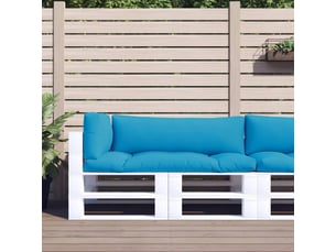 Lot de 3 coussins de palette, coussins de canapé bleu clair tissu cf59470