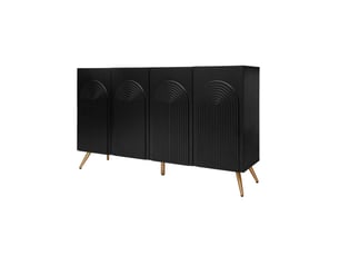 Buffet 4 porte(s)  0 tiroir(s) <strong>MAISENTIEL</strong> <strong></strong> - 150 cm coloris noir 