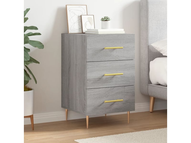  Table de chevet sonoma gris 40x40x66 cm bois d'ingénierie  - Conforama B