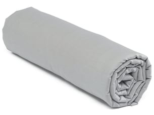 Drap housse 90X190 cm PERLA coloris gris clair