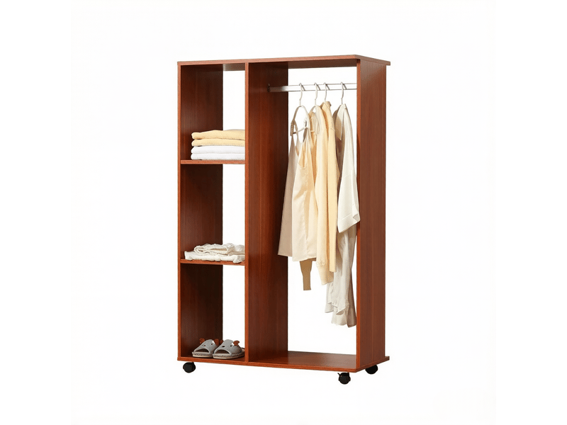  Armoire ouverte de rangement, dressing chambre en bois, penderie portable, étagère  - Conforama A