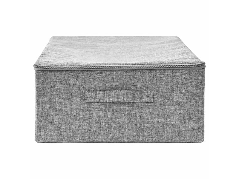  Boîte de rangement tissu 70x40x18 cm gris  - Conforama D