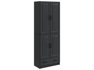 Buffet - ensemble de meubles 2 pc noir bois d'ingénierie