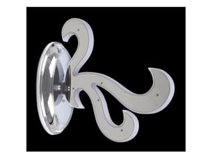 Applique murale fabrilamp fuego chrome led intégrée 9 w 630 lm 4000 k 23x12x26.5 cm