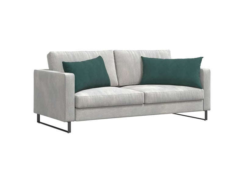  Lot de 2 coussins de canapé, coussins décoratifs vert foncé 80 x 40 cm cf59195  - Conforama C