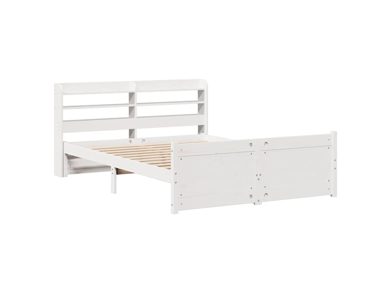  Lit double- lit adulte -  cadre de lit avec tête de lit sans matelas blanc 140x200 cm  - Conforama B