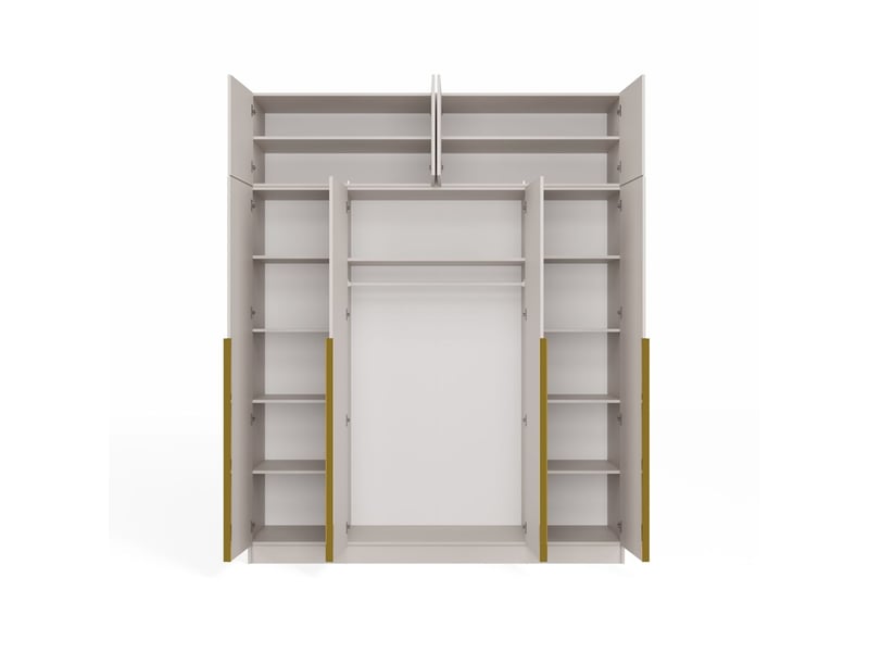  Senso 4d - armoire haute avec rehausse - portes, étagères - 200x250x56,5 cm - beige cachemire  - Conforama E