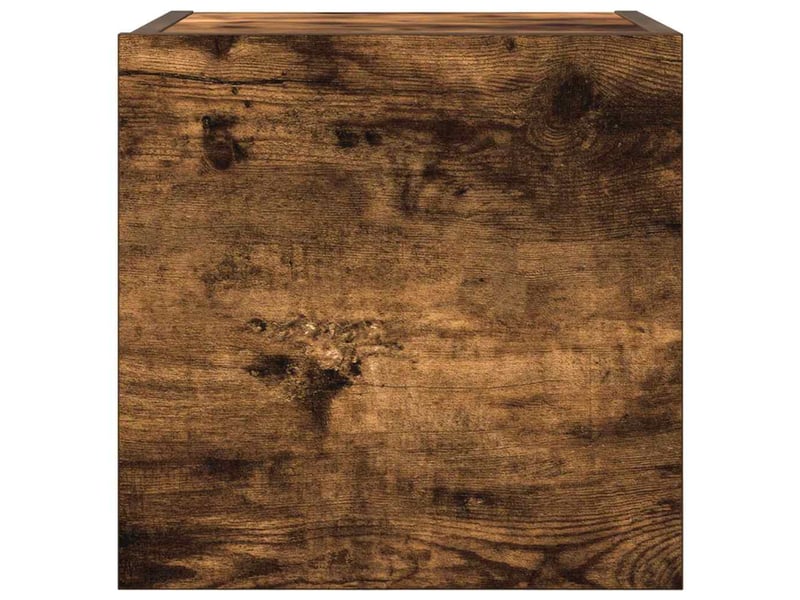  Meuble tv - banc tv - meuble de rangement mural chêne fumé 30,5x30x30 cm  - Conforama D