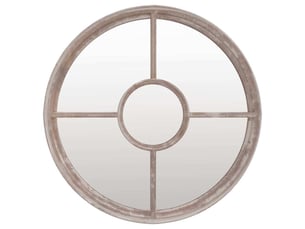 Miroir rond(e) à fixer coloris beige <strong></strong>  <strong></strong> - 60 cm x 60 cm