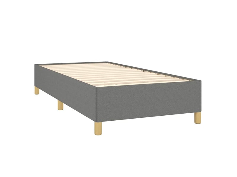  Lit simple- lit adulte -  cadre de lit sans matelas gris foncé 80x200 cm tissu  - Conforama C