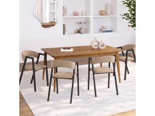 Lot de 4 chaises camille en métal noir et velours taupe avec accoudoirs