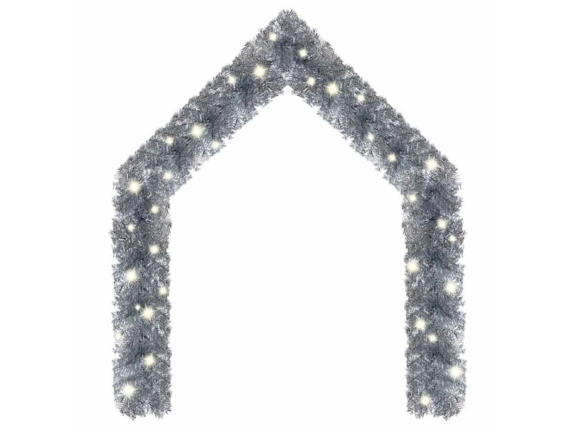  Guirlande de noël avec lumières led 20 m argenté  - Conforama A