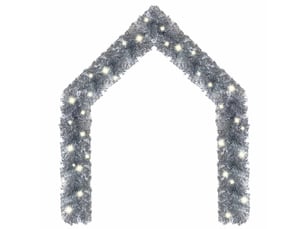 Guirlande de noël avec lumières led 20 m argenté