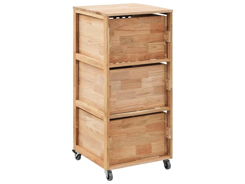  Armoire salle de bain, meuble de rangement 41x41x91 cm bois de noyer massif  - Conforama D