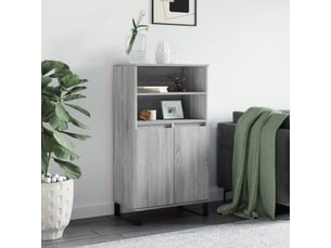 Buffet haut - bahut - meuble de rangement sonoma gris 60x36x110 cm bois d'ingénierie