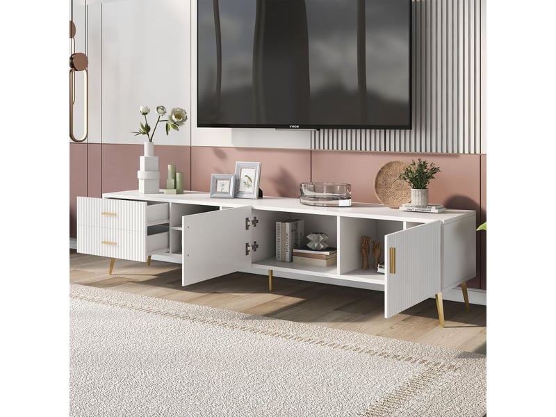  Meuble tv design contemporain avec rangement meuble tv avec rangement  - Conforama B