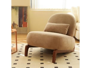 Fauteuil fixe  <strong></strong> Tissu marron