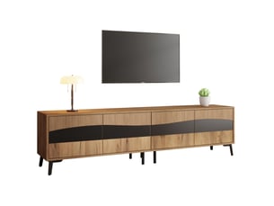 Meuble tv coloris bois clair 180 cm <strong>HOMVRA</strong>  <strong></strong>