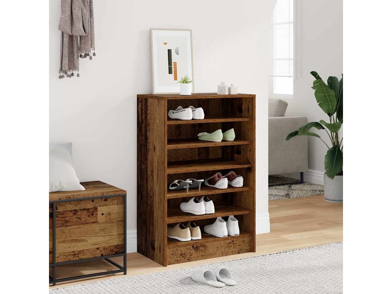  Meuble à chaussure, cabinet à chaussures 60x35x92 cm bois ancien  - Conforama B