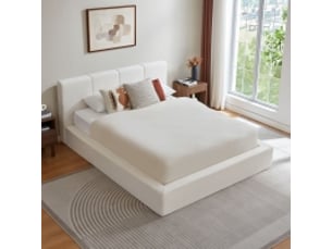 Lit compressé 140x200 cm OOIILLEE Luxe haut de gamme coloris blanc