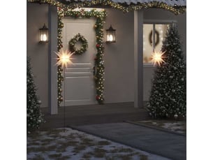 Lumières de noël avec piquets 3 pcs led pliable blanc 57 cm