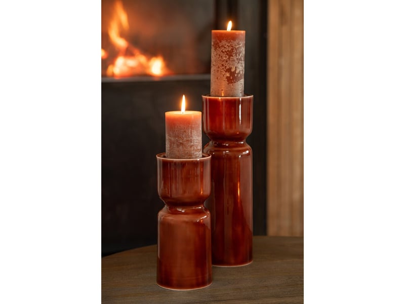  Lot de 2 chandeliers design enn 35cm marron  - Conforama C