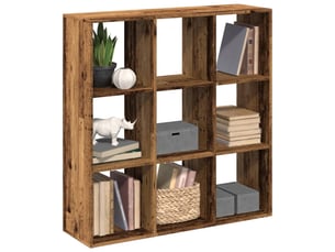 Étagère de rangement, étagère séparatrice de pièce vieux bois 102x29x103,5 cm shl7742