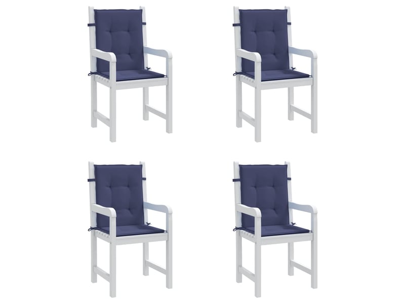 Lot de 4 coussins de dossier, coussins de dos, bleu marine 100 x 50 x 4 cm cf59455 - Conforama D