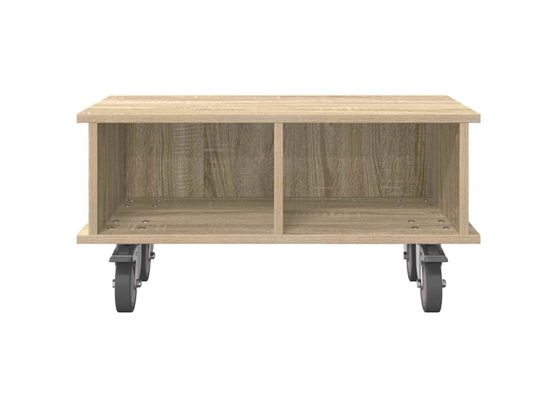  Meuble tv - banc tv - meuble de rangement 68,5 x 35 x 35 cm chêne sonoma bois d'ingénierie  - Conforama E
