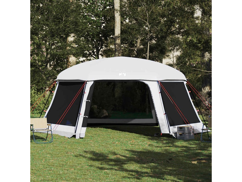  Tente piscine toit amovible parois maille gris 618x532 cm  - Conforama D