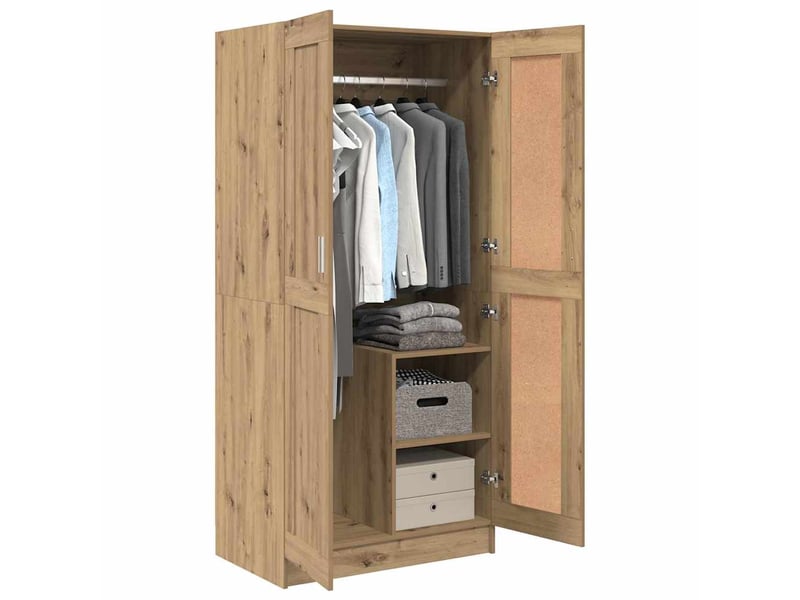  Armoire chambre, armoire de rangement chêne artisan 82,5x51,5x180 cm bois d'ingénierie  - Conforama C