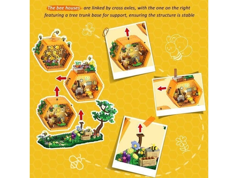  Jeu de construction maison des abeilles 1704 pieces abs avec led 151498_AABSG90824_6_DROPFR - Conforama B