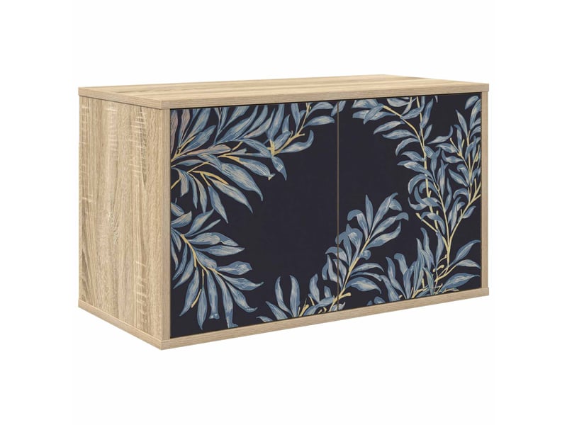  Meuble tv - banc tv - meuble de rangement mural dokkum 69 x 33 x 40 cm chêne sonoma  - Conforama A