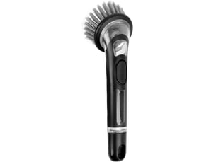 Brosse de nettoyage avec distributeur de savon, nettoyage puissant, convient pour les casseroles, les éviers, etc. Poils longs, noire - black