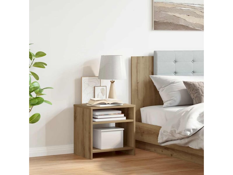  Table de chevet - cabinet de chevet - table de nuit chêne artisanal 40x30x40 cm bois d'ingénierie  - Conforama B