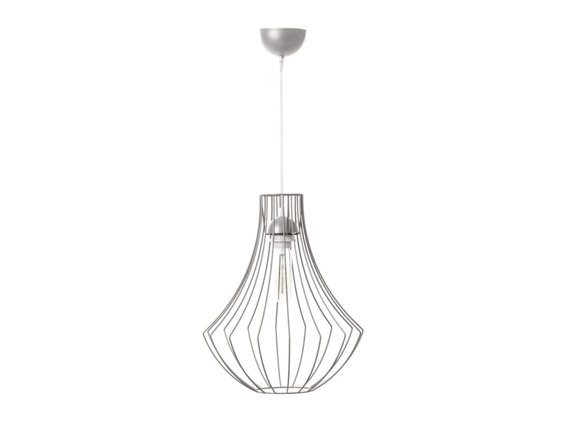  Lampe suspension en métal jasmin 40cm argent  - Conforama A
