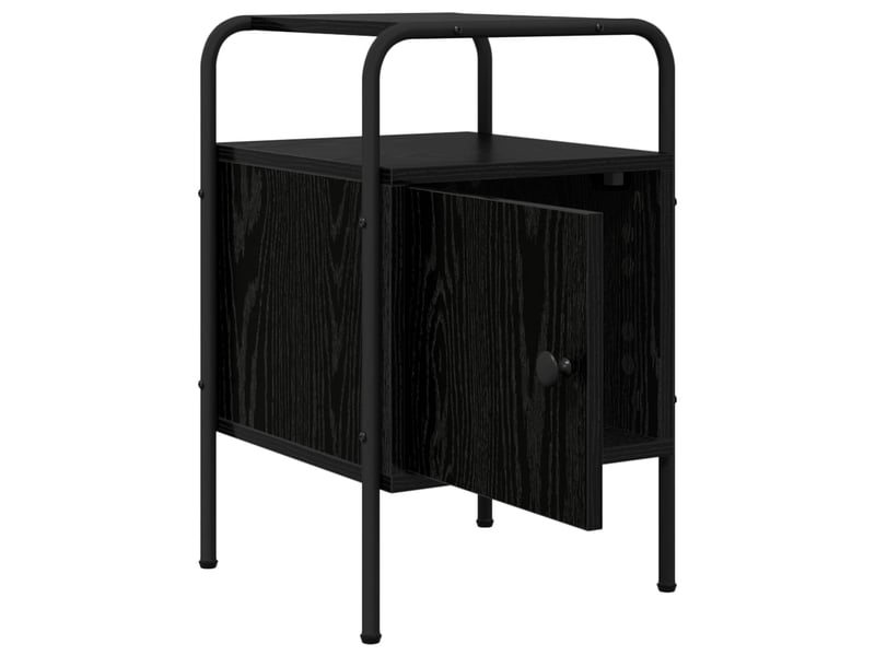  Table de chevet - cabinet de chevet - table de nuit 2 pc chêne noir 35 x 36,5 x 56 cm  - Conforama E