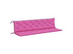 Lot de 2 coussins de banc de jardin, coussins d'assise rose 200x50x7 cm tissu cf58684