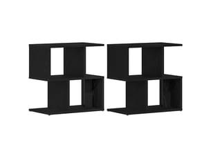 Table de chevet - cabinet de chevet - table de nuit 2 pc chêne noir 50 x 30 x 51,5 cm