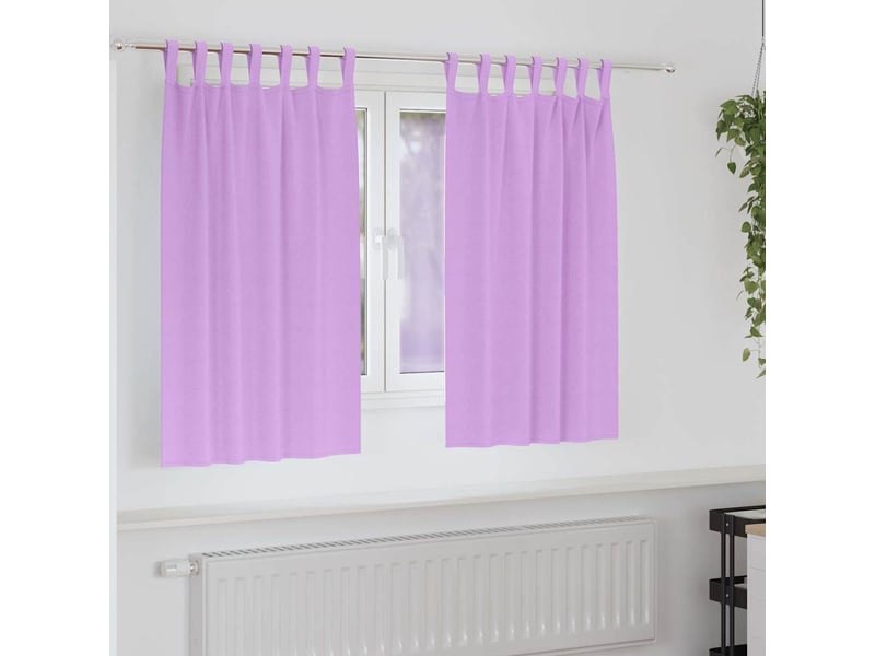  Lot de 2 rideaux occultants, rideaux black-out avec anneaux pourpre 140 x 140 cm cf44730  - Conforama B