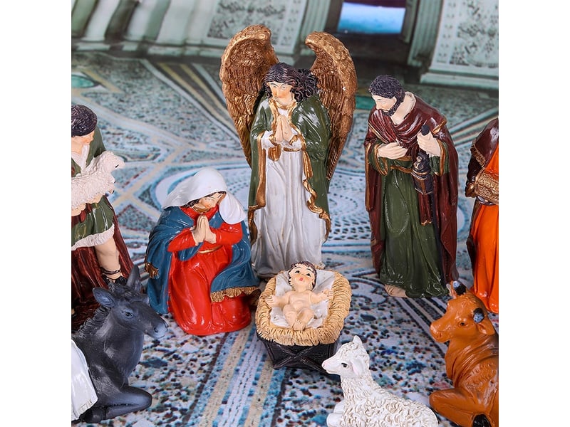  Générique 11 figurines de crèche de noël  nativité  - Conforama C