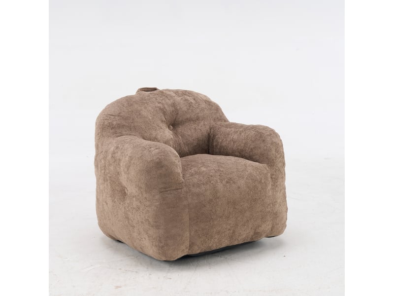  Fauteuil poire 95x95x79 cm avec accoudoirs kaki  - Conforama A