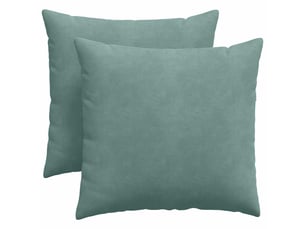 Lot de 2 coussins de canapé, coussins décoratifs vert mer 45 x 45 cm cf59212