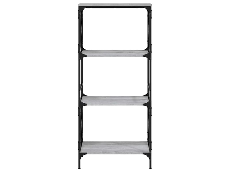  Bibliothèque à 4 niveaux, armoire à livres sonoma gris 59x35x132 cm  - Conforama D