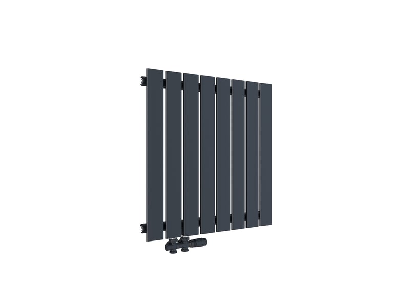  Emke radiateur à eau chaude, radiateur plat seule couche connexion latérale, anthracite 63 x 61,6 cm 438 w  - Conforama A