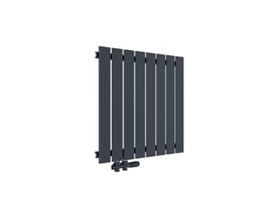 Emke radiateur à eau chaude, radiateur plat seule couche connexion latérale, anthracite 63 x 61,6 cm 438 w