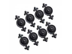 (noir) lot de 8 boutons d'armoires anciens européens, boutons de meubles ronds à perçage unique, adaptés aux armoires, aux placards de cuisine