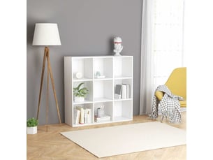 Bibliothèque, meuble de rangement bureau blanc 98x29x97,5 cm bois d'ingénierie