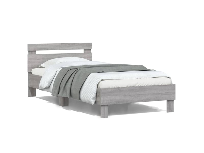  Lit simple- lit adulte -  cadre de lit sans matelas avec tête de lit 100x200 cm  - Conforama A